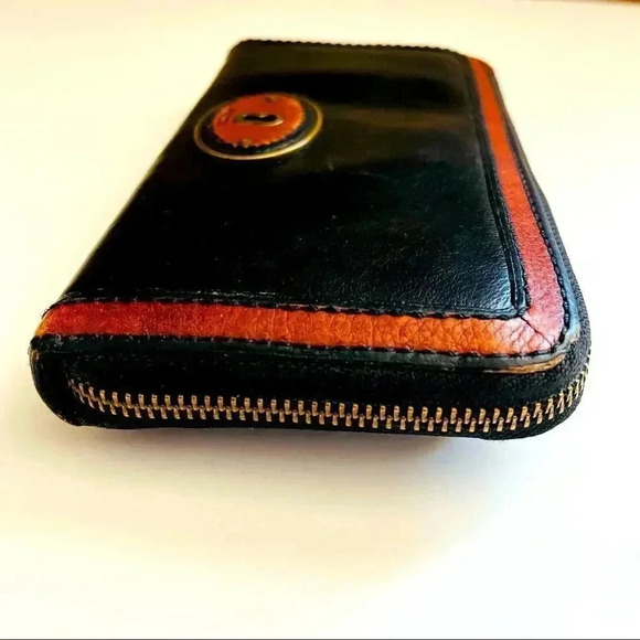 Fossil RFID Large Leather Zip Around Key Per Wallet - Picture 3 of 10